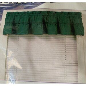 Shelly Style Hunter Green Ruffled Valance 54" W x 12" L
